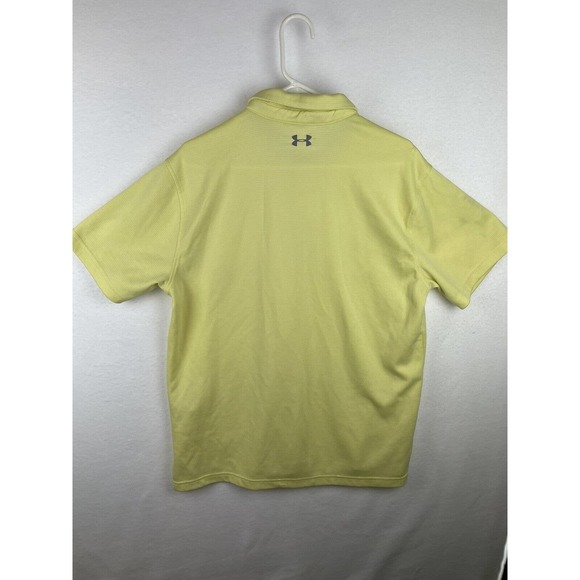 Under Armour Heat Gear Loose Yellow Thick Polo Golf Shirt Men's Size XL - Picture 4 of 4